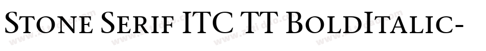 Stone Serif ITC TT BoldItalic字体转换